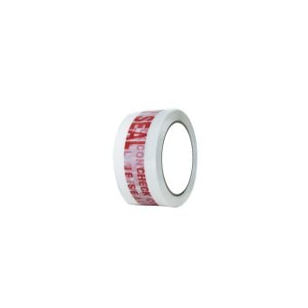 SECURITY SEAL RED / WHITE WARNING  TAPE 48mm x 66m 