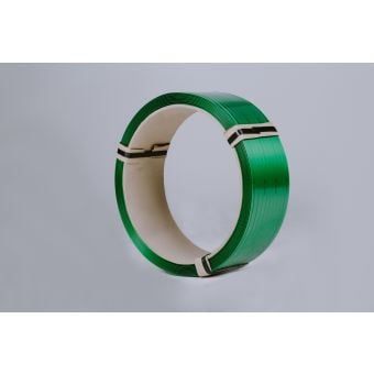 POLYESTER STRAPPING (PET) - 16mm x 0.9mm x 1100M - GREEN EMBOSSED
