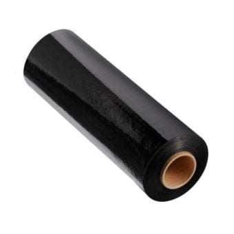 Universal Hand Pallet Wrap 500mm x 450m x 20um - Black ( 4 Rolls / Carton)