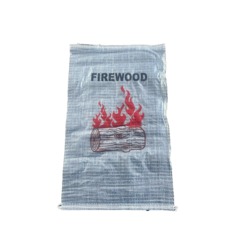 Woven Polypropylene - Printed Transparent Firewood Bag 50 x 80 CM