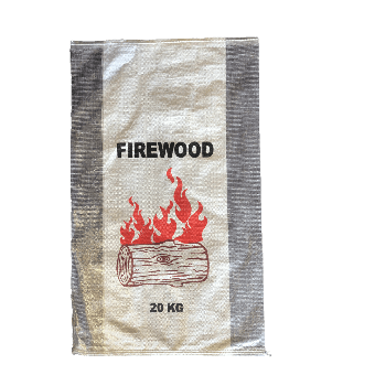 Woven Polypropylene - Printed Transparent Sides Firewood Bag 56 x 91 CM