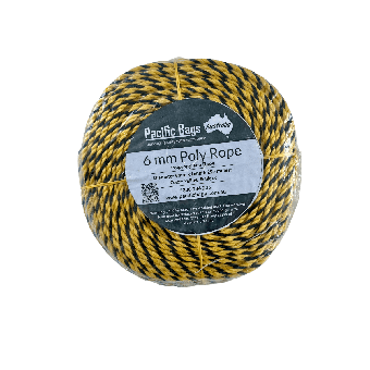 Yellow & Black Polypropylene Rope 6mm x 250m
