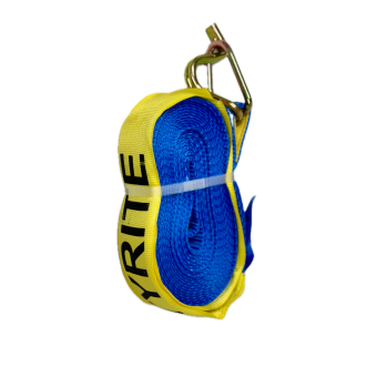 Heavy Duty Ratchet Tie Down Kit with Hook and Keeper with Plastic Handles - 50mm x 9m - LC 2500kg - Blue