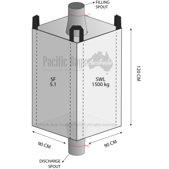 1.5 Tonne - Spout Top Spout Bottom - Bulk Bag