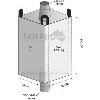 1.2 Tonne - Spout Top Spout Bottom - Bulk Bag