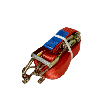 Heavy Duty Ratchet Tie Down Kit with Hook and Keeper - 50mm x 9m - LC 2500kg - Red